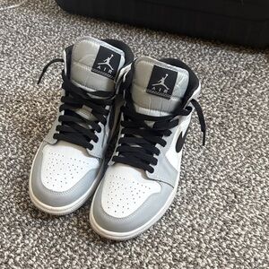 Jordan Sneakers in Gray, White, and Black